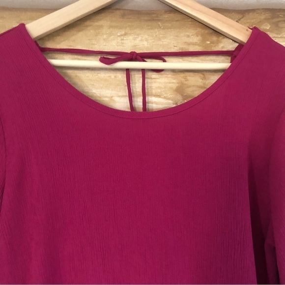 Xhilaration tassel trim open tie back scoop neck tunic top size large - Picture 10 of 16